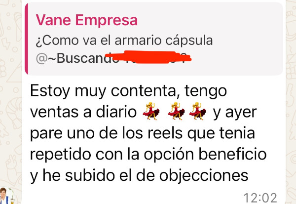 Testimonio alumna academia