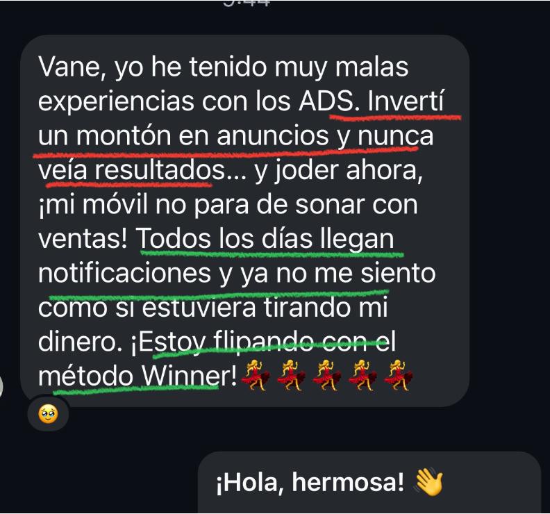 Testimonio alumna Winner Ads
